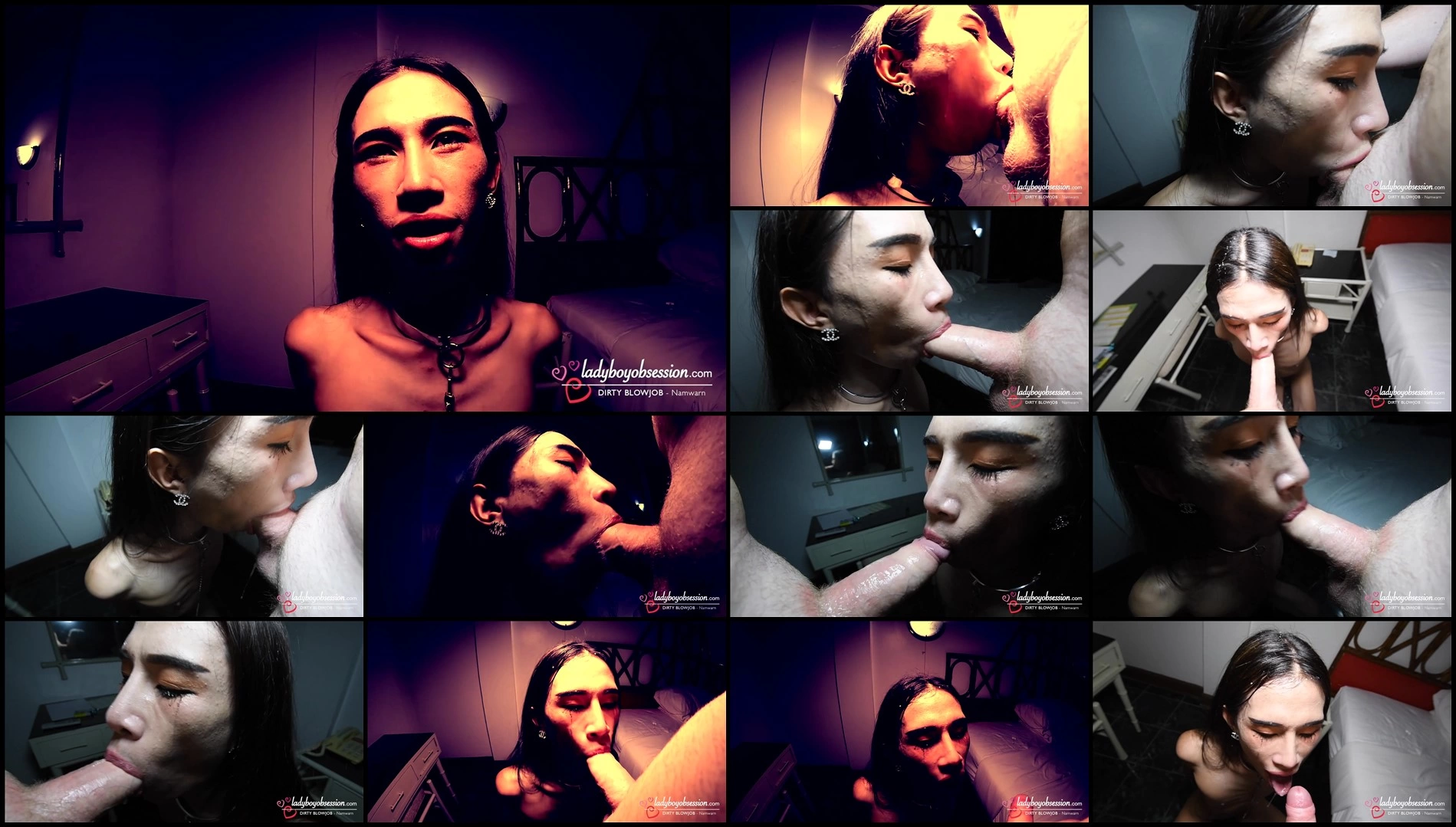 [LadyboyObsession] Namwan Eye Watering Dirty Blowjob